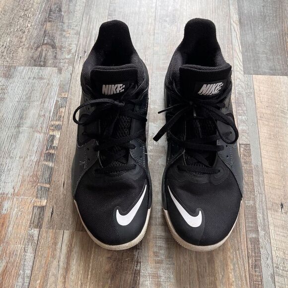 Nike Fly By Mid Basketball Shoes Sneakers Mens Size 8.5 Black White CD0189-001 - Picture 1 of 5